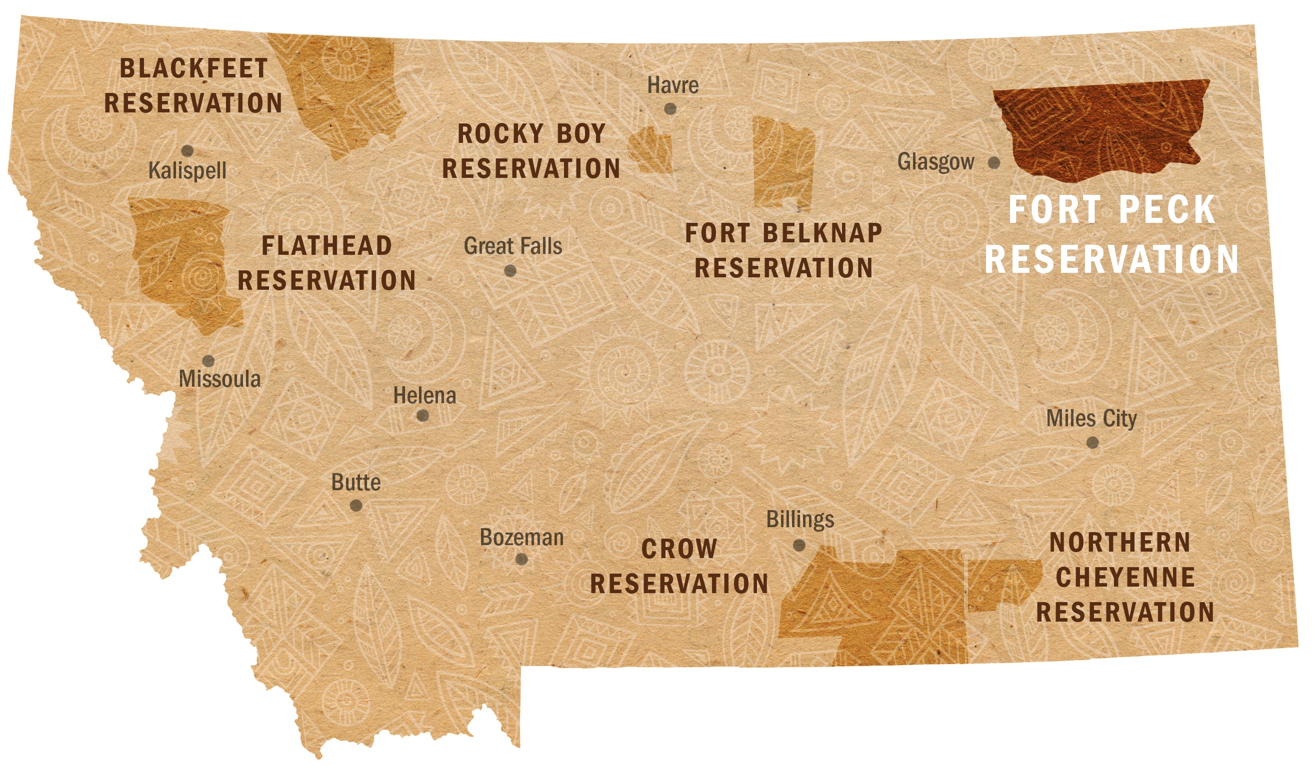 Fort Belknap Reservation Map