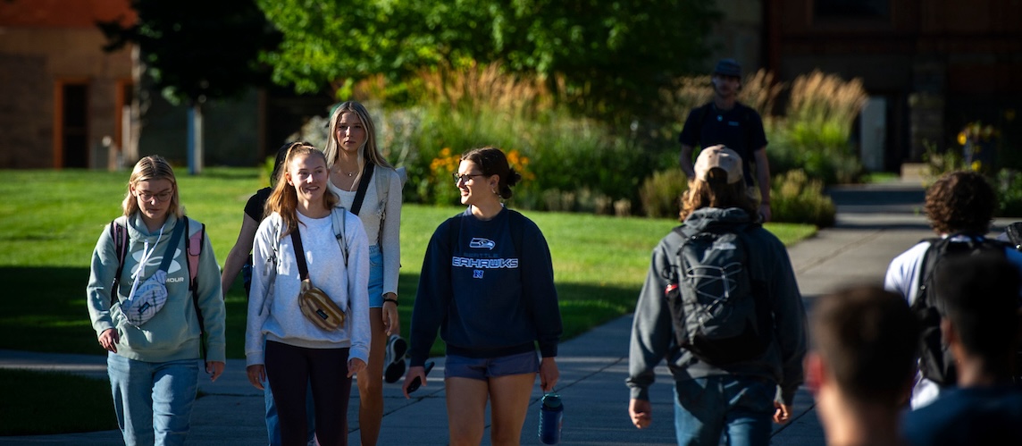 Students on Centennial Mall