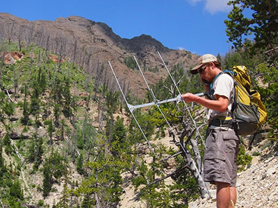 Student using telemetry