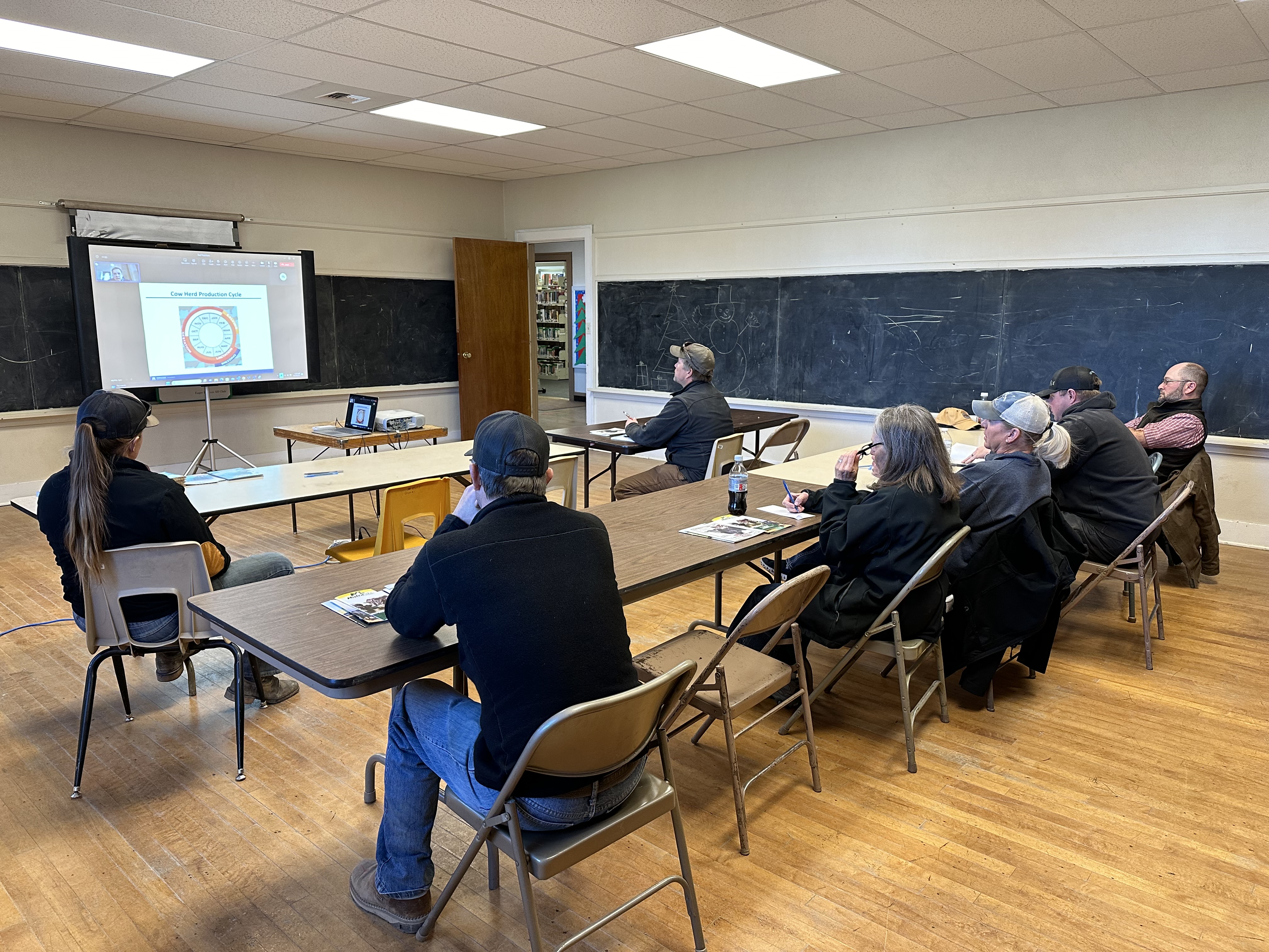 Members of Garfield County learning more about beef nutrition going into calving season and the winter.