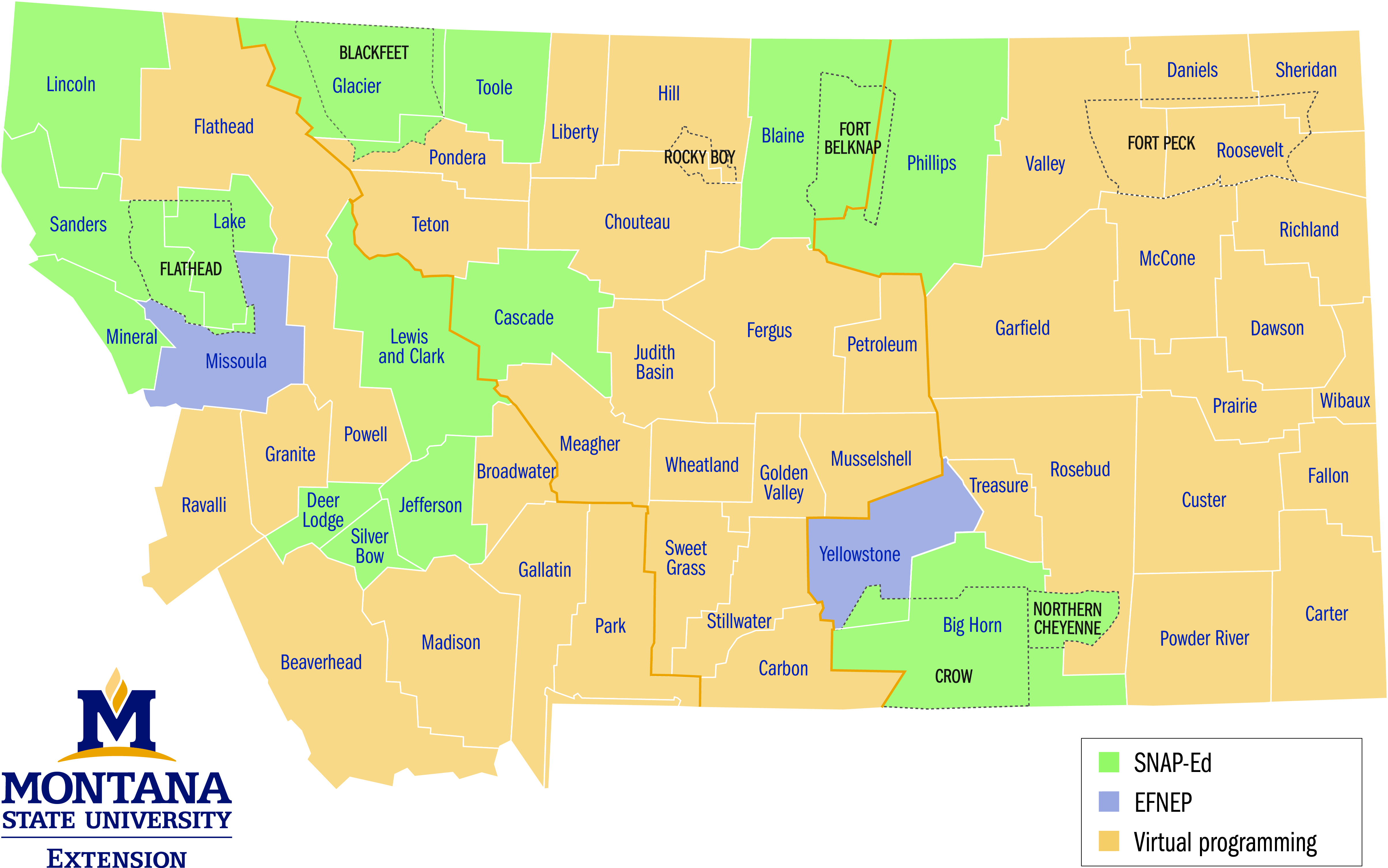 SNAP-Ed & EFNEP Service Map