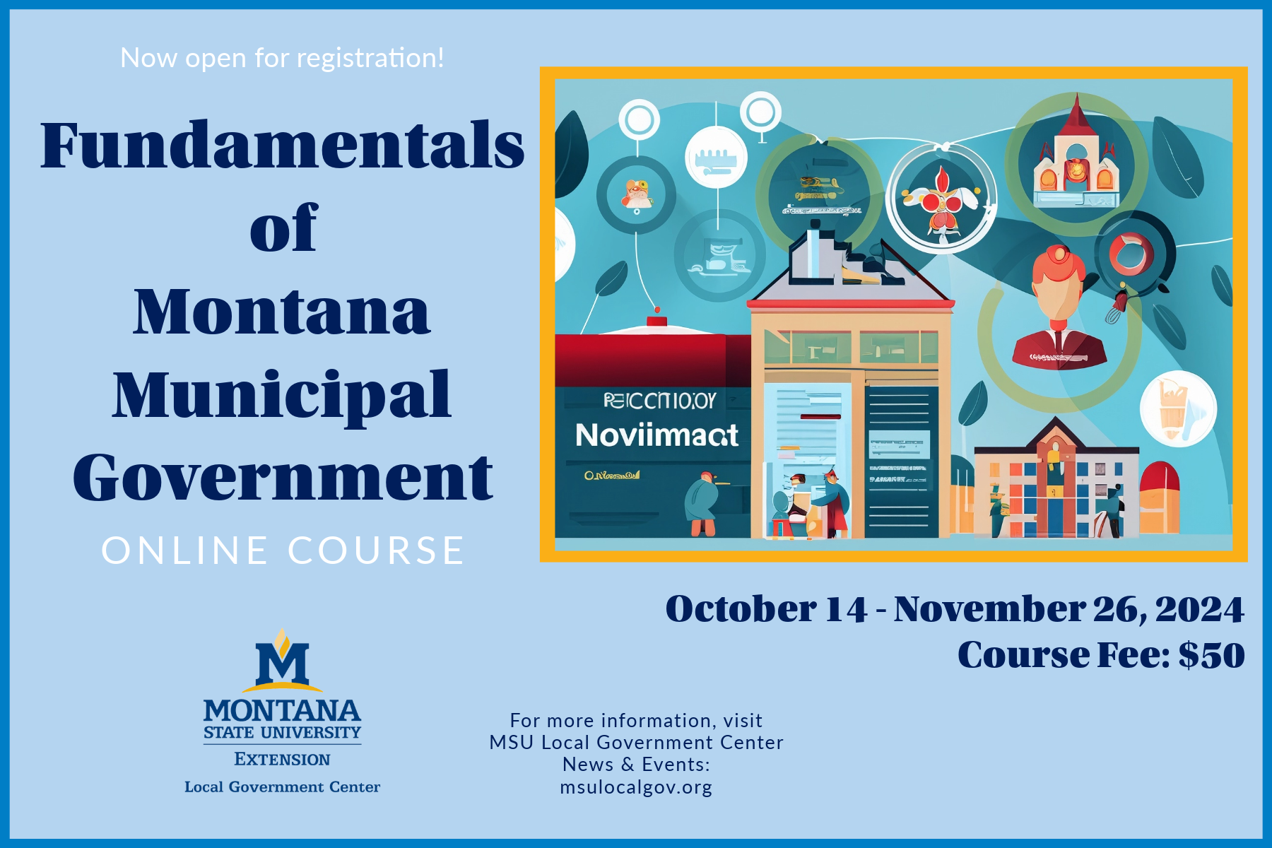 Fundamentals of Montana Municipal Government Online Course banner