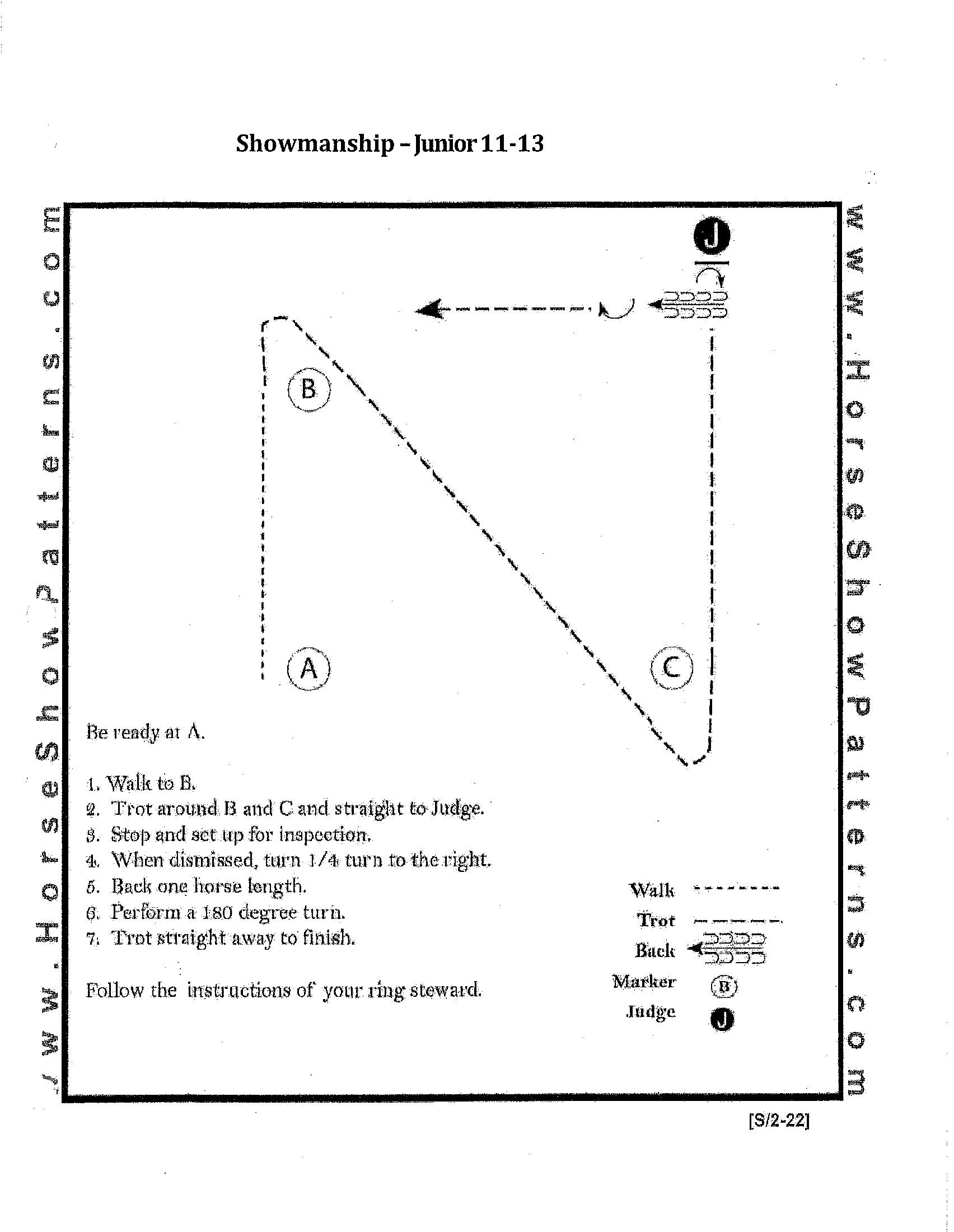 Jr. Showmanship pattern