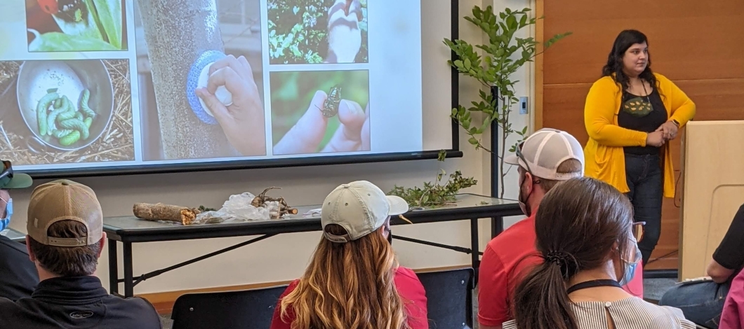 Classroom and speaker for Master Gardener Seminar