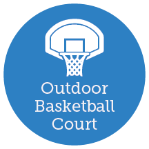 Outdoor basketball court